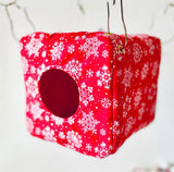 Red Snowflake Cube